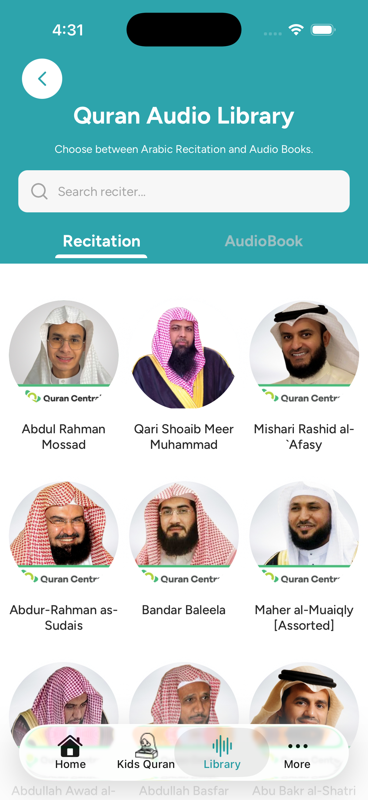 EasyQuran AI - Reciter Selection