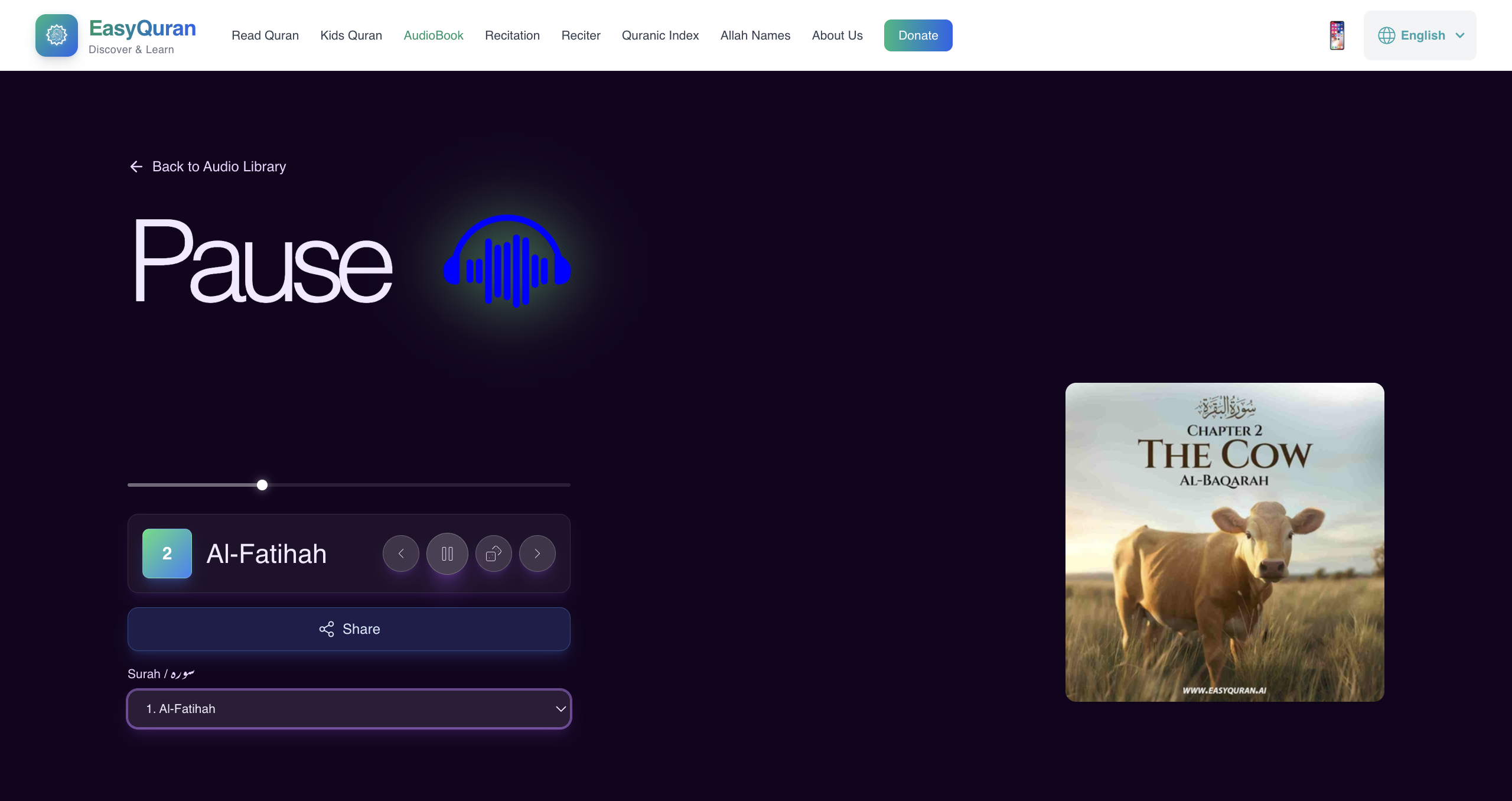 EasyQuran AI - Web Audio Selection
